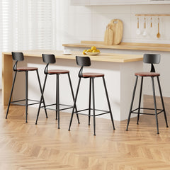 Artiss Set of 4 Bar Stools Vintage Metal Chairs