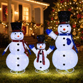 3 Piece Christmas Lights 330 LED Fairy Light Snowman Decorations Jingle Jollys