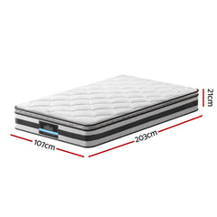 Giselle Bedding 21cm Mattress Pillow Top King Single