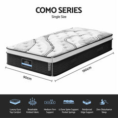 Giselle Bedding 32cm Mattress Euro Top Single