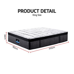 Giselle Bedding 34cm Mattress 9 Zone Latex Foam King