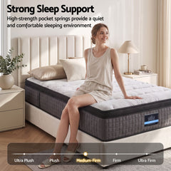 Giselle Bedding 34cm Mattress 9 Zone Latex Foam King Single