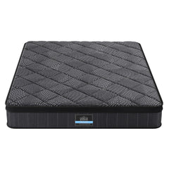 Giselle Bedding Queen Mattress 25cm Pocket Spring Latex Euro Top Medium Firm Bed