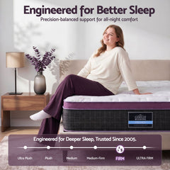 Giselle Queen Euro Top Mattress Firm Pocket Spring Edge Support