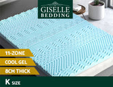 Giselle Bedding Memory Foam Mattress Topper 11-Zone 8cm King