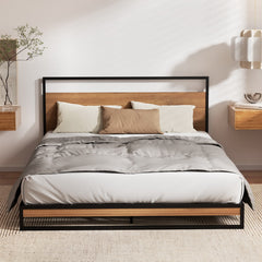 Artiss Bed Frame Queen Size Metal Frame DANE with Mattress