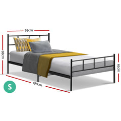 Artiss Bed Frame Single Metal Bed Frame SOL
