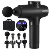 Everfit Massage Gun 30 Speed 8 Heads Vibration Muscle Massager Chargeable Black