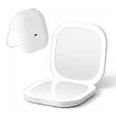 Embellir LED Compact Mirror Lighted Travel Makeup Mirror Pocket-Sized 1x 10x Magnification Square White - Free Delivery