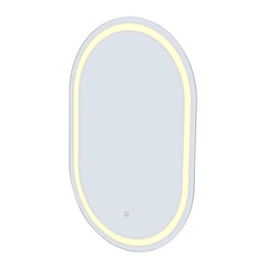 Embellir 2 LED Wall Mirror With Light 50X75CM Bathroom Decor Oval Mirrors Vanity
