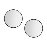 Embellir 2 Wall Mirror Makeup 50cm Home Decor Framed Mirrors Bathroom Round Black