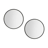 Embellir 2 Wall Mirror Makeup 60cm Home Decor Framed Mirrors Bathroom Round Black