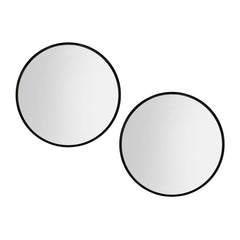 Embellir 2 Wall Mirror Makeup 70cm Home Decor Framed Mirrors Bathroom Round Black