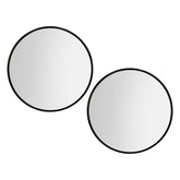 Embellir 2 Wall Mirror Makeup 90cm Home Decor Framed Mirrors Bathroom Round Black