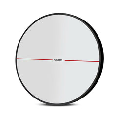 Embellir 2 Wall Mirror Makeup 90cm Home Decor Framed Mirrors Bathroom Round Black