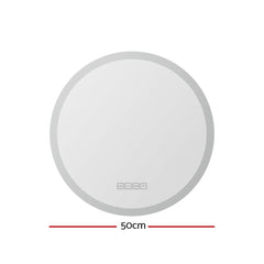 Embellir Bluetooth LED Wall Mirror With Light 50CM Bathroom Decor Round Mirrors