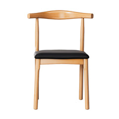 Artiss Set of 4 Dining Chairs Rubber Wood Leather Seat Black