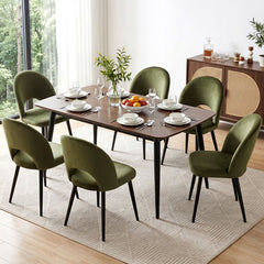 Artiss Dining Chairs Set of 6 Velvet Hollow Green