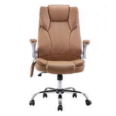 Artiss 8 Point Massage Office Chair PU Leather Espresso