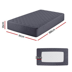 Giselle Bedding Water-Resistant Mattress Protector Microfiber 35cm Free