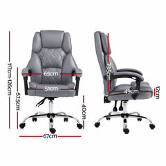 Artiss Executive Office Chair Recliner Grey