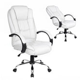 Artiss Executive Office Chair Leather Tilt White