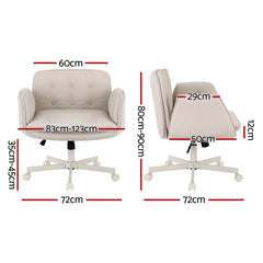 Artiss Criss Cross Chair with Wheels & Adjustable Armrests, Ergonomic Cross