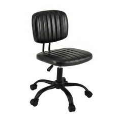 Artiss Armless Office Chair with Wheels, Ergonomic PU Leather Office Desk Chair