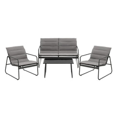 Gardeon 4PCS Outdoor Sofa Set Table and Chairs Cushion textilene Patio Furniture