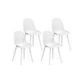 Gardeon 4PC Outdoor Dining Chairs PP Lounge Chair Patio Garden Furniture White