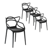 Gardeon 4 Piece Outdoor Dining Chairs PP Portable Stackable Chair Patio Furniture