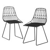 Gardeon 2 Piece Outdoor Dining Chairs Steel Lounge Chair Patio Garden Furniture