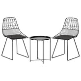 Gardeon 3PC Outdoor Bistro Set Patio Furniture Lounge Chairs Table Garden