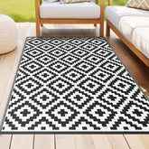 Gardeon Outdoor Rugs 120x180cm Large Carpet Reversible Area Mat PP Dual-Sided Patio Rug Cross