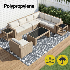Gardeon Outdoor Rugs 274x366cm Large Carpet Reversible Free Delivery