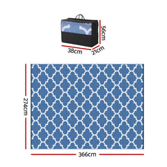 Gardeon Outdoor Rugs 274x366cm Large Carpet Reversible Free Delivery