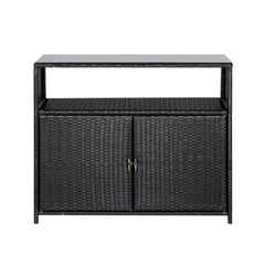 Gardeon Outdoor Storage Cabinet Box Garage Wicker Shed Tools Shelf Chest Garden