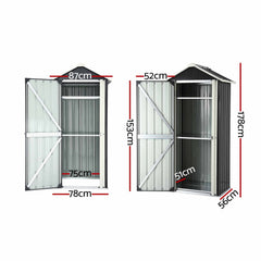 Gardeon Outdoor Storage Cabinet Garden Shed Steel Tool Lockable Cupboard Adjustable Shelves