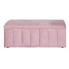 Artiss Storage Ottoman Blanket Box 103cm Velvet Pink