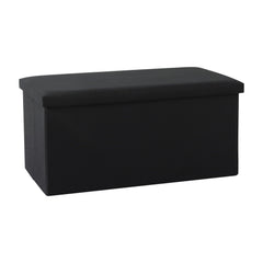Artiss Storage Ottoman Bench Folding Blanket Box Toy Organiser Foot Stool Black