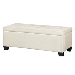 Artiss Storage Ottoman Blanket Box 97cm Linen Beige