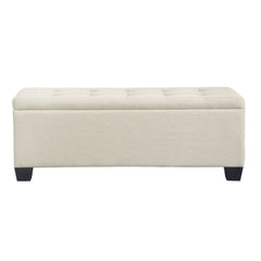 Artiss Storage Ottoman Blanket Box 97cm Linen Beige