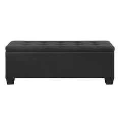 Artiss Storage Ottoman Blanket Box 97cm Linen Black