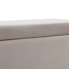Artiss Storage Ottoman Blanket Box Table 97cm Velvet Taupe