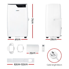 Devanti Portable Air Conditioner Dehumidifier Fan 12000BTU
