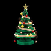 Jingle Jollys Paper Christmas Tree 62CM w/ Star Topper LEDs Xmas Decorations Kit
