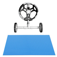 Aqua Buddy Pool Cover 600 Micron 6.5x3m w/Roller 5.55m Swimming Pools Solar Blanket