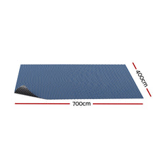 Aqua Buddy Pool Cover 600 Micron 7x4m Swimming Pool Solar Blanket Blue Black