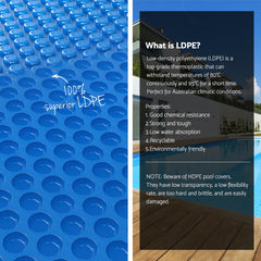 Aqua Buddy Pool Cover 600 Micron Bubble Heat Solar Blanket Shed Blue 9.5x5m