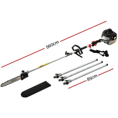 Giantz 62CC Pole Chainsaw 12in Chain Saw Petrol 5.6m Long Reach Black